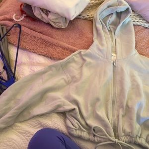 light blue sweatshirt